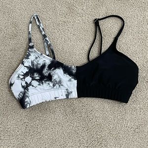 Shein Half Tie Dye, Half black Bikini Top